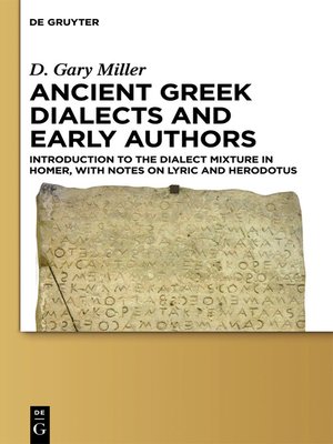cover image of Ancient Greek Dialects and Early Authors